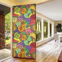 Hawaii Fruits Hippie Style Door Cover Vibrant Colorful