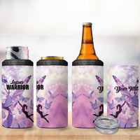 Personalized Polynesian Lupus Awareness 4 in 1 Can Cooler Tumbler Butterfly Hologram Lupus Warrior