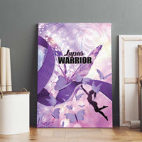Polynesian Lupus Awareness Canvas Wall Art Butterfly Hologram Lupus Warrior