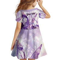Personalized Polynesian Lupus Awareness Family Matching Summer Maxi Dress and Hawaiian Shirt Butterfly Hologram Lupus Warrior
