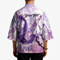 Personalized Polynesian Lupus Awareness Kimono Butterfly Hologram Lupus Warrior