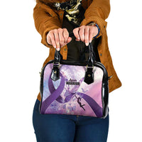 Polynesian Lupus Awareness Shoulder Handbag Butterfly Hologram Lupus Warrior