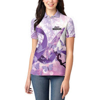 Personalized Polynesian Lupus Awareness Women Polo Shirt Butterfly Hologram Lupus Warrior