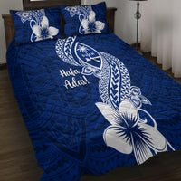 Hafa Adai Guam Quilt Bed Set Polynesian Floral Blue Pattern LT01 - Polynesian Pride