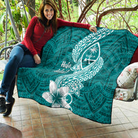 Hafa Adai Guam Quilt Polynesian Floral Teal Pattern LT01 - Polynesian Pride