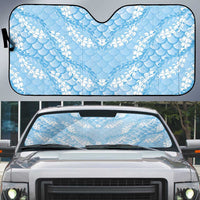 Baby Blue Mermaid Puakenikeni Maile Lei Auto Sun Shade