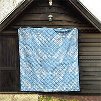 Baby Blue Mermaid Puakenikeni Maile Lei Quilt