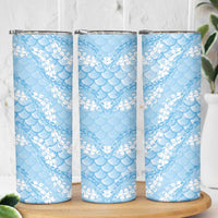 Baby Blue Mermaid Puakenikeni Maile Lei Skinny Tumbler