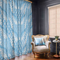 Baby Blue Mermaid Puakenikeni Maile Lei Window Curtain