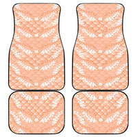 Apricot Mermaid Puakenikeni Maile Lei Car Mats