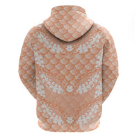Apricot Mermaid Puakenikeni Maile Lei Hoodie
