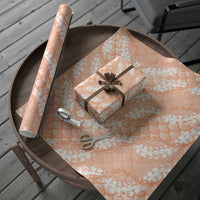 Apricot Mermaid Puakenikeni Maile Lei Wrapping Paper