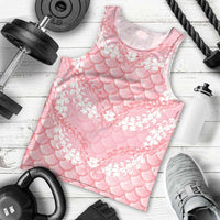 Soft Pink Mermaid Puakenikeni Maile Lei Men Tank Top