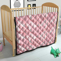 Soft Pink Mermaid Puakenikeni Maile Lei Quilt