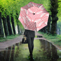 Soft Pink Mermaid Puakenikeni Maile Lei Umbrella