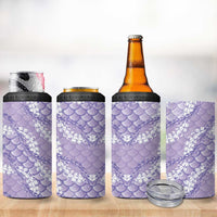 Lilac Mermaid Puakenikeni Maile Lei 4 in 1 Can Cooler Tumbler