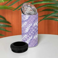 Lilac Mermaid Puakenikeni Maile Lei 4 in 1 Can Cooler Tumbler