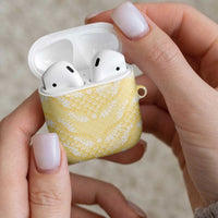 Pastel Yellow Mermaid Puakenikeni Maile Lei AirPods Case