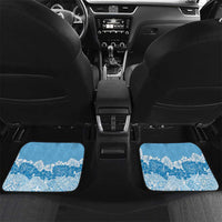 Personalised Fiji Day Car Mats Fijian Map Hibiscus Tapa Pattern