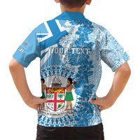 Personalised Fiji Day Family Matching Tank Maxi Dress and Hawaiian Shirt Fijian Map Hibiscus Tapa Pattern LT01 - Polynesian Pride
