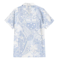 Samoa White Sunday Family Matching Mermaid Dress and Hawaiian Shirt Plumeria Floral LT01 - Polynesian Pride
