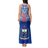 Custom Samoa Rugby Tank Maxi Dress Manu Samoa Polynesian Tatoo Pattern LT01 - Polynesian Pride
