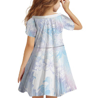 Samoa White Sunday Family Matching Off The Shoulder Long Sleeve Dress and Hawaiian Shirt Sweet Pastel Plumeria Floral LT01 - Polynesian Pride