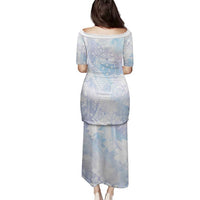 Samoa White Sunday Family Matching Puletasi and Hawaiian Shirt Sweet Pastel Plumeria Floral LT01 - Polynesian Pride