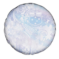 Samoa White Sunday Spare Tire Cover Sweet Pastel Plumeria Floral LT01 - Polynesian Pride