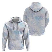 Samoa White Sunday Zip Hoodie Sweet Pastel Plumeria Floral LT01 - Polynesian Pride