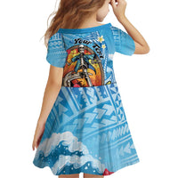 Personalized Aloha Hawaii Skeleton Surfing Family Matching Off Shoulder Maxi Dress and Hawaiian Shirt Tribal Shark Plumeria LT01 - Polynesian Pride