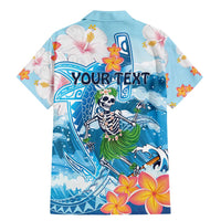 Personalized Hawaii Hula Girl Skeleton Dancing Family Matching Mermaid Dress and Hawaiian Shirt Hibiscus Tribal Shark LT01 - Polynesian Pride
