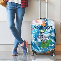 Personalized Hawaii Hula Girl Skeleton Dancing Luggage Cover Hibiscus Tribal Shark LT01 - Polynesian Pride