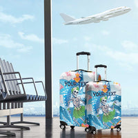 Personalized Hawaii Hula Girl Skeleton Dancing Luggage Cover Hibiscus Tribal Shark LT01 - Polynesian Pride