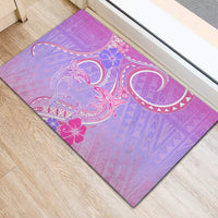 Polynesian Shark Valentine Rubber Doormat Sweet Unique Version