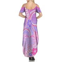 Polynesian Shark Valentine Summer Maxi Dress Sweet Unique Version LT01 - Polynesian Pride