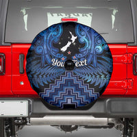 Personalised Aotearoa Matariki Spare Tire Cover Blue Fern Maori Poutama LT01 - Polynesian Pride