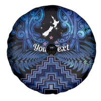 Personalised Aotearoa Matariki Spare Tire Cover Blue Fern Maori Poutama LT01 - Polynesian Pride