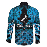 Personalised Aotearoa Matariki Family Matching Short Sleeve Bodycon Dress and Hawaiian Shirt Turquoise Fern Maori Poutama LT01 - Polynesian Pride