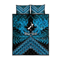 Personalised Aotearoa Matariki Quilt Bed Set Turquoise Fern Maori Poutama LT01 - Polynesian Pride