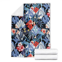 Hawaii Tropicana Blue Pattern Blanket - Polynesian Pride