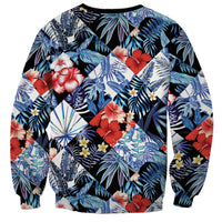 Hawaii Tropicana Blue Pattern Sweatshirt - Polynesian Pride