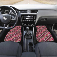 Polynesian Monstera Tiare Floral Car Mats Fuchsia Tropical Plaid - Polynesian Pride