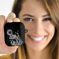 Hawaii Mermaid Monotone AirPods Case Polynesian Pattern Fish Hook
