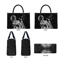 Hawaii Mermaid Monotone Leather Bag Polynesian Pattern Fish Hook