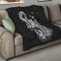 Hawaii Mermaid Monotone Quilt Polynesian Pattern Fish Hook