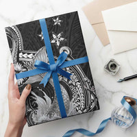 Hawaii Mermaid Monotone Wrapping Paper Polynesian Pattern Fish Hook
