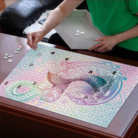 Hawaii Mermaid Sweet Pastel Puzzle Polynesian Pattern Fish Hook