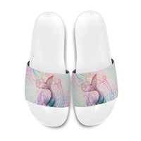 Hawaii Mermaid Sweet Pastel Slide Sandals Polynesian Pattern Fish Hook