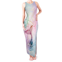 Hawaii Mermaid Sweet Pastel Tank Maxi Dress Polynesian Pattern Fish Hook